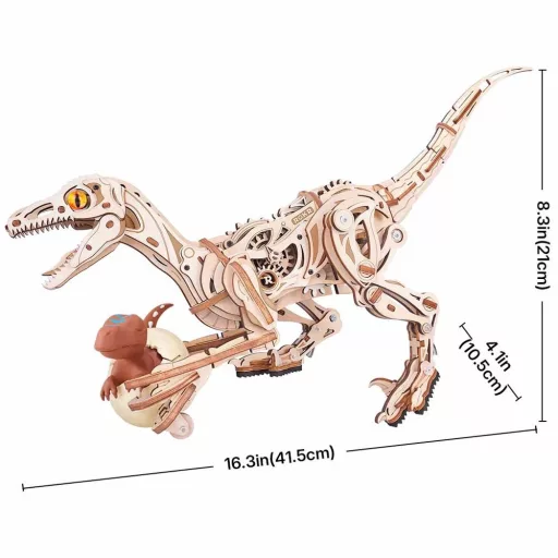 ROKR 3D fa puzzle - Mechanikus velociraptor
