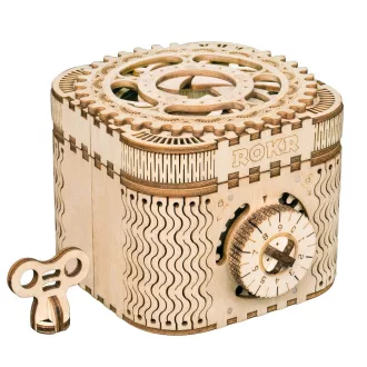 ROKR 3D fa puzzle – Számzáras kincsesláda