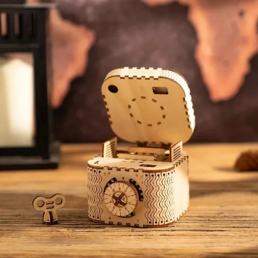 ROKR 3D fa puzzle – Számzáras kincsesláda