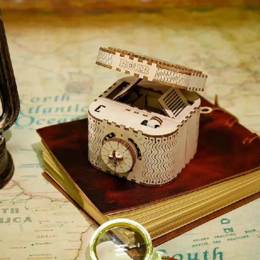 ROKR 3D fa puzzle – Számzáras kincsesláda