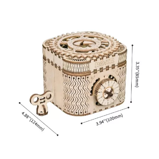 ROKR 3D fa puzzle – Számzáras kincsesláda