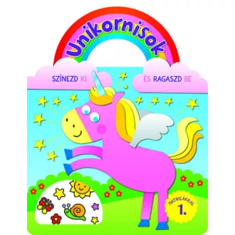 Unikornisok 1. - Színezd ki és ragaszd be matricákkal