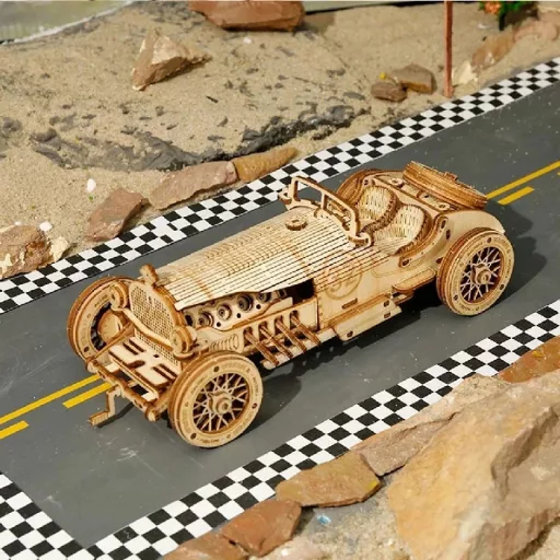 ROKR 3D fa puzzle - Veterán versenyautó