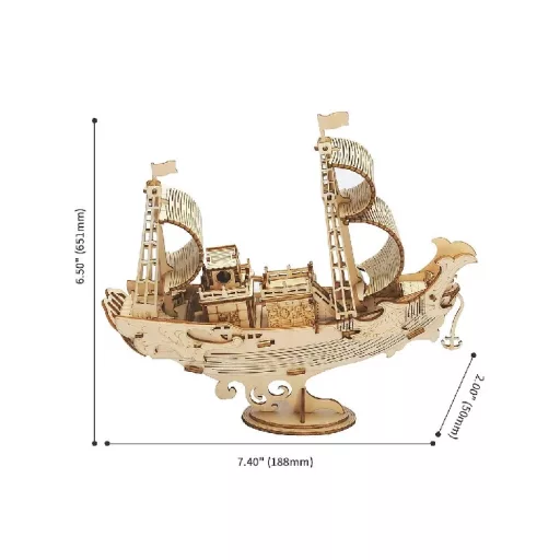 Rolife 3D fa puzzle - Vitorláshajó