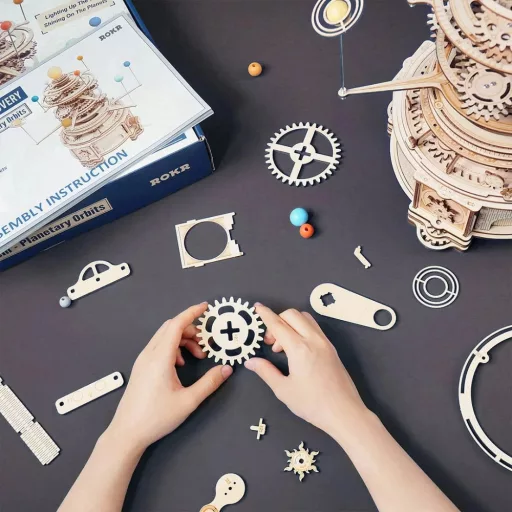 ROKR 3D fa puzzle – Mechanikus planetárium