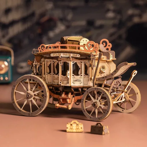 ROKR 3D fa puzzle – Postakocsi zenedoboz