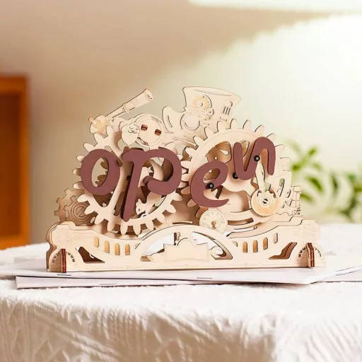 ROKR 3D fa puzzle – Mechanikus nyitva/zárva tábla