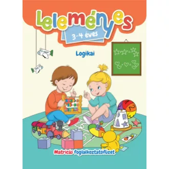   Leleményes 3-4 éves - Logikai feladatok - Matricás foglalkoztatófüzet