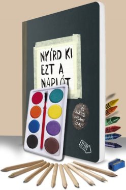 Nyírd ki ezt a naplót - pingálószettel - és alkoss valami újat!