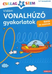   Vidám vonalhúzó gyakorlatok - Sötétkék - Betűk és számok
