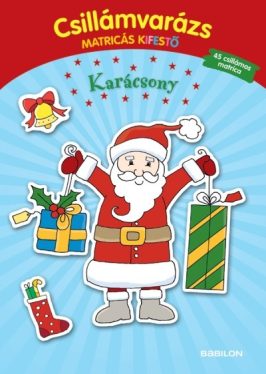 Csillámvarázs matricás kifestő - Karácsony