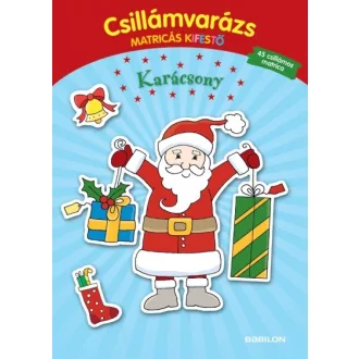 Csillámvarázs matricás kifestő - Karácsony
