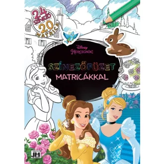 Színezőfüzet matricákkal - Disney-hercegnők