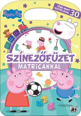 Színezőfüzet matricákkal: Peppa malac (30 matrica)