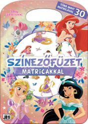   Színezőfüzet matricákkal - Disney Hercegnők - Több mint 30 matricával