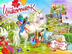 Kirakóskönyv - Unikornisok - 48 db-os kirakókkal