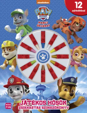 Mancs őrjárat - Játékos hősök - zsírkrétás színezőkönyv