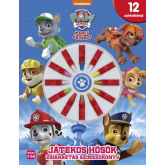   Mancs őrjárat - Játékos hősök - zsírkrétás színezőkönyv