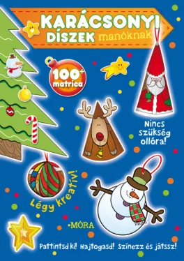 Karácsonyi díszek manóknak - matricás foglalkoztatókönyv