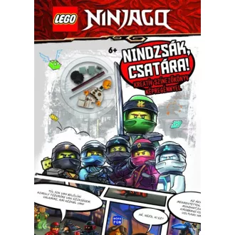   LEGO Ninjago - Nindzsák, csatára! - Kreatív színezőkönyv képregénnyel! - Ajándék Cole minifigurával