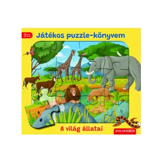 Játékos puzzle-könyvem: A világ állatai