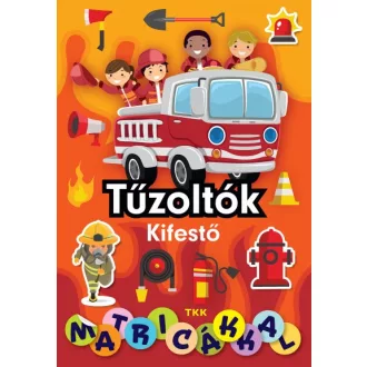 Tűzoltók kifestő matricákkal