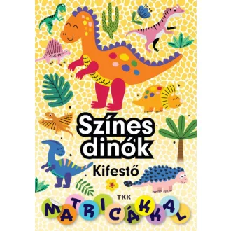 Színes dinók kifestő matricákkal