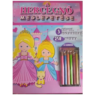   A hercegnő meglepetése - 3 színező, 6 ceruza, 250 matrica