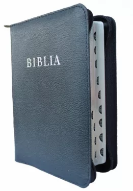 BIBLIA - Ezüst élmetszéssel, cipzáras bőrtokban - Revideált új fordítás