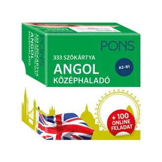   PONS 333 szókártya angol középhaladó + 100 online feladat