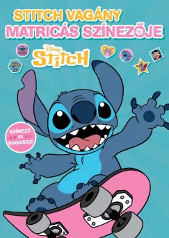 Disney - Stitch vagány matricás színezője - Színezz és ragassz!