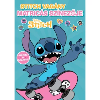   Disney - Stitch vagány matricás színezője - Színezz és ragassz!