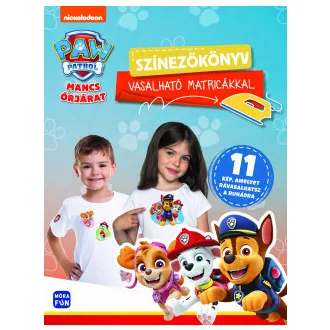 Mancs Őrjárat - Színezőkönyv vasalható matricákkal