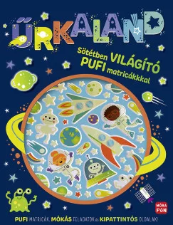 Űrkaland - Sötétben világító pufi matricákkal