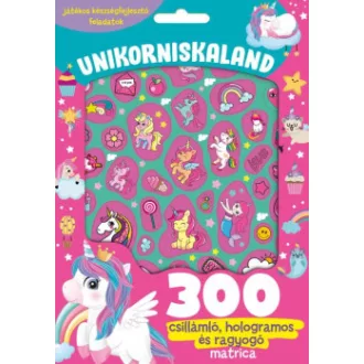   Unikorniskaland - 300 csillámló, hologramos és ragyogó matricával