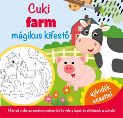 Cuki farm mágikus kifestő - ajándék ecsettel