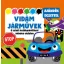 Vidám járművek - 6 színű festékpalettával minden oldalon - ajándék ecsettel