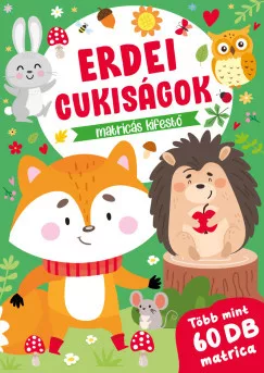 Erdei cukiságok - matricás kifestő
