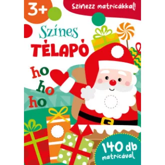 Színes Télapó - 140 db matricával